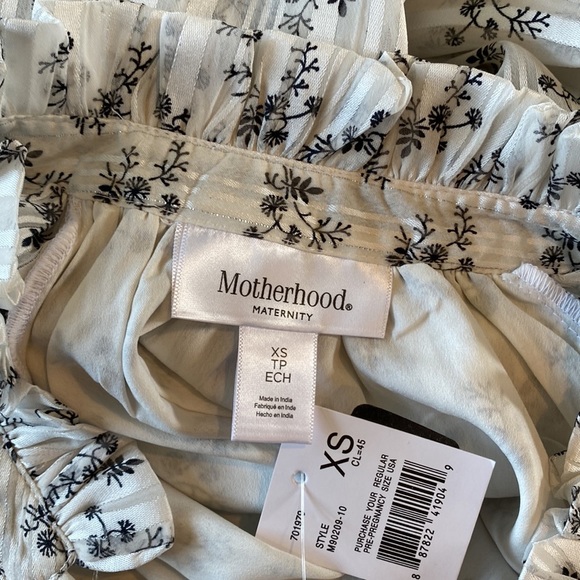 Motherhood Maternity Shadow Long Sleeve Ruffle Tier Maternity Maxi Dress XS NWT - Picture 6 of 13